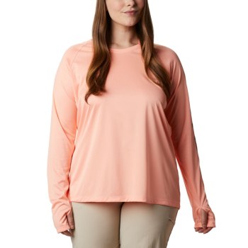 Columbia Ženske Majice S Kapuljačom - Tidal Heather Plus Size Roze | QOFC-31596